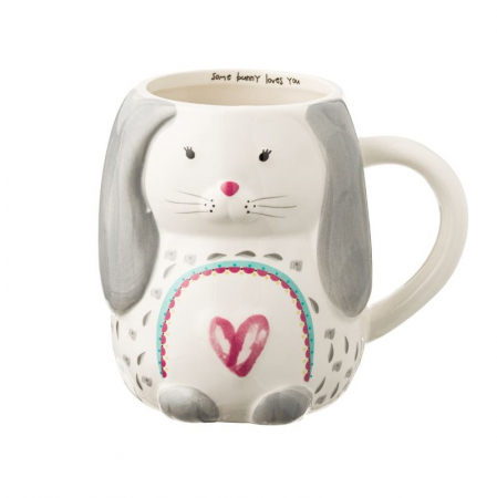 Cana ceramica gri, model Iepuras, 500 ml [0]