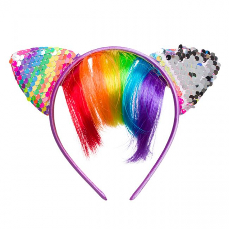 Bentita carnaval, cu paiete reversibil colorate, Curcubeu [0]