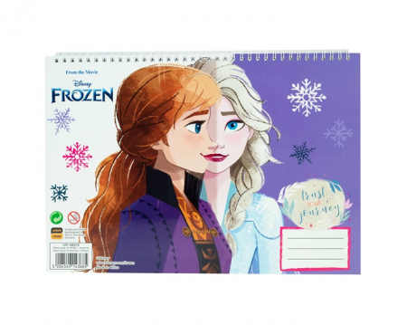 Acuarele, pensule si blocuri de desen - Bloc desen Frozen cu stickere, 40 coli
