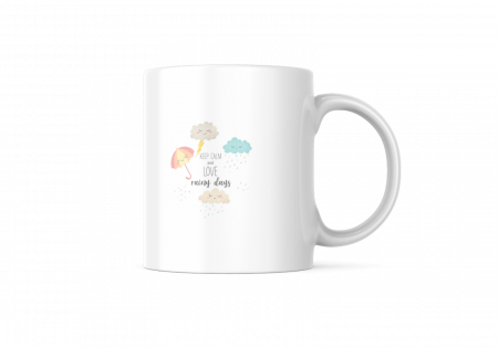 Cani - Cana ceramica, Keep Calm and Love Rainy Days, 350 ml