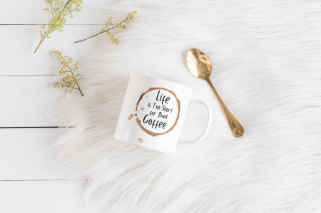 Cana ceramica, Life is too short for bad Coffee, 350 ml [1]