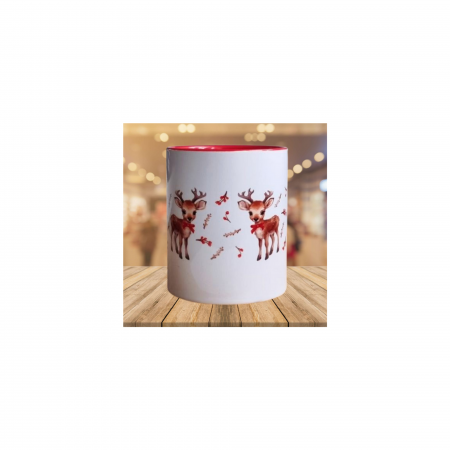 Cana ceramica de Craciun, Santa Claus's reindeer, 350 ml [2]
