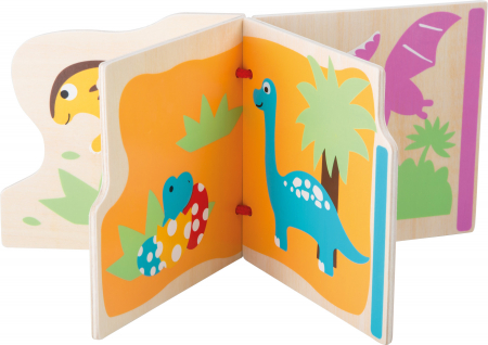 Jucarii educative - Carte din lemn pentru bebelusi, cu pagini, Legler
