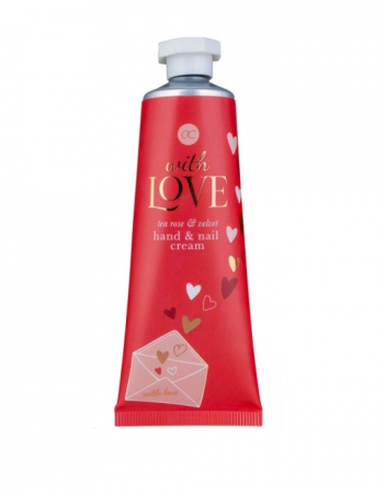 Lotiuni si creme de maini - Crema hidratanta pentru maini, Tea Rose and Velvet, red, 60 ml