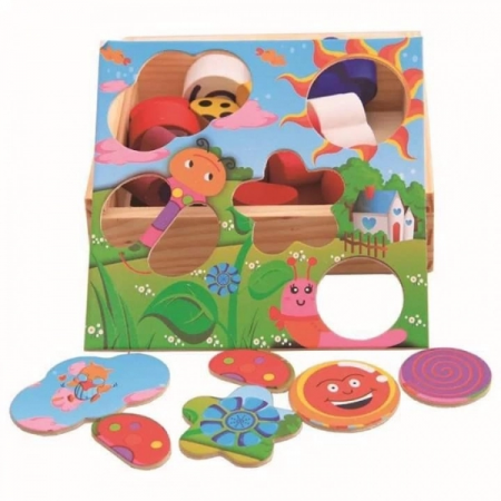 Puzzle-uri - Puzzle din Lemn - Graph Intelligence Box, 12 piese