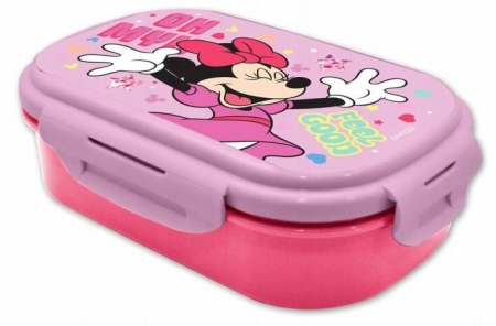 Lumea copiilor - Cutie sandvis cu tacamuri, Minnie Mouse, 21x14x6 cm