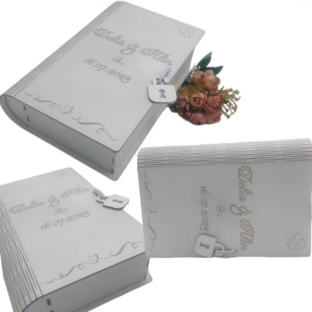 Cutie stil carte, personalizabila, 30x20x7.5 cm, placaj plop [1]