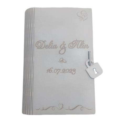 Cutie stil carte, personalizabila, 30x20x7.5 cm, placaj plop [0]