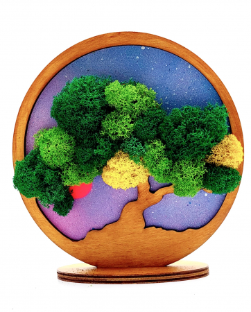 Decoratiune Pomisor bonsai cu licheni, 20 cm [0]