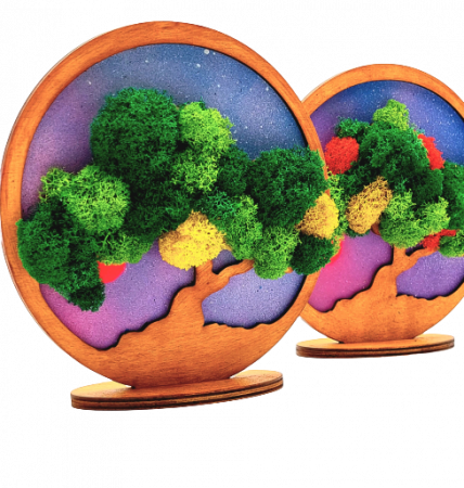 Decoratiune Pomisor bonsai cu licheni, 20 cm [3]