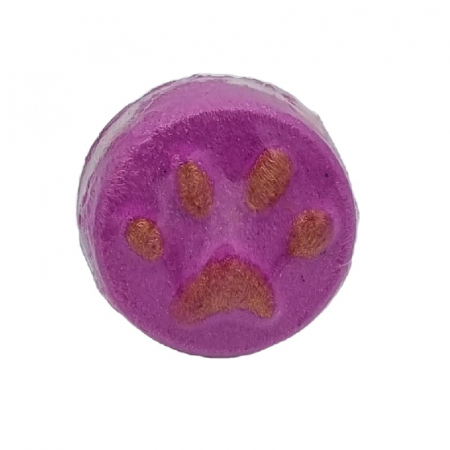 Forma de baie efervescenta, rotunda, cu ulei esential de portocale si patchouli, roz auriu 100 g [1]