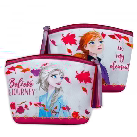 Portfarduri si genti cosmetice - Geanta de toaleta Frozen, Anna si Elsa, 24x17x5 cm