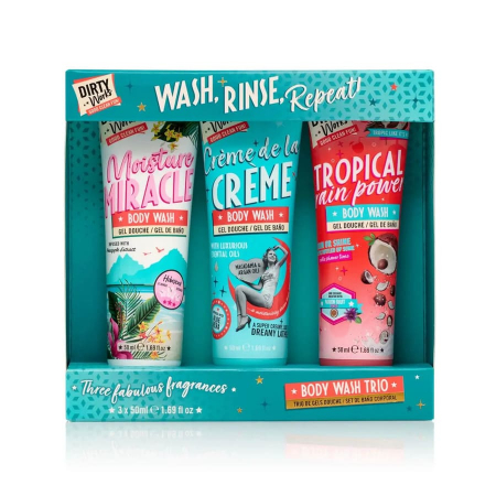 Produse ingrijire personala si cosmetice - Set geluri de dus Dirty Works Wash-Rise-Repeat, 3x50 ml