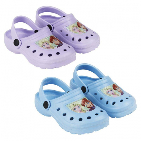 Papuci plaja tip clogs, Frozen, Anna si Elsa, bleu, 28-29 [1]