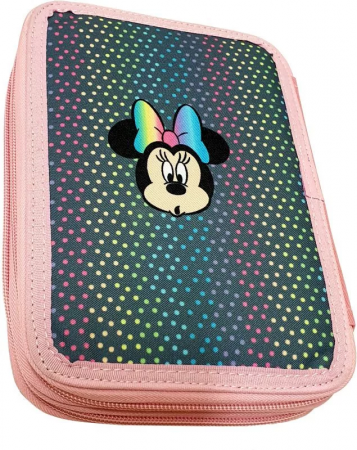 Penar echipat 27 piese Minnie Mouse, Rainbow, 2 compartimente 18x15x4 cm [1]