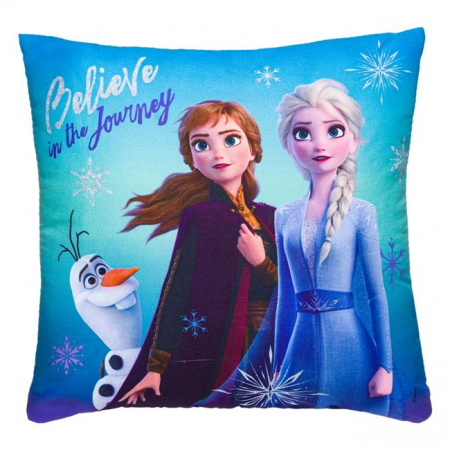 Perna decorativa pentru copii Frozen, Anna si Elsa 30x30 cm [0]