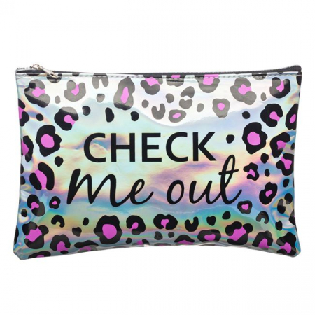 Portfard design leopard holografic „Check me Out” 22x15 cm [1]