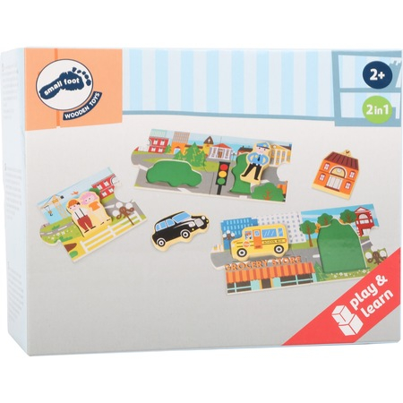 Puzzle-uri - Puzzle poveste - Orasul, Legler, 10 piese