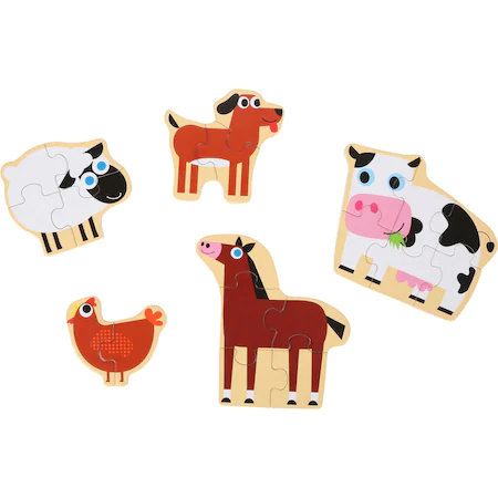 Cutie cu puzzle animale domestice, Legler, 20 de piese [1]