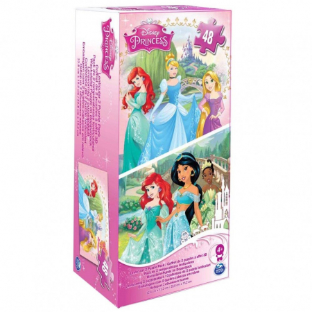 Puzzle-uri - Cutie cu 2 puzzle-uri 3D (lenticulare) Printesele Disney