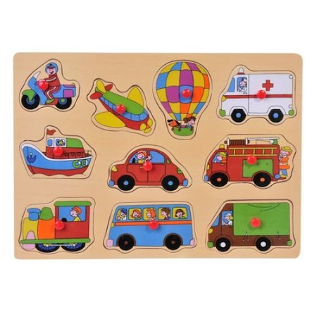 Lumea copiilor - Puzzle SellCroStore vechicule, 30x22 cm