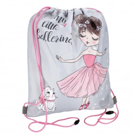 Sac sport, pentru fete, Ballerina, multicolor, 38.5 x 34 cm [1]
