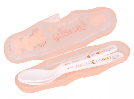 Set 2 lingurite plastic si cutie depozitare, Travel, Minnie [1]