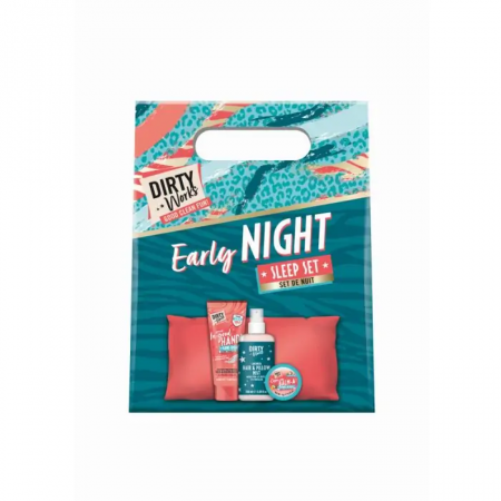 Produse ingrijire personala si cosmetice - Set Early Night - crema de maini 100 ml, balsam de buze 10 g, spray pentru par 100 ml, perna pentru ochi