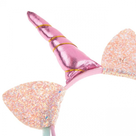 Bentita carnaval, corn de Unicorn cu tulle cu par lung colorat [1]