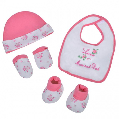 Set cadou Bebelus cu 4 piese imbracaminte, nou-nascut [0]