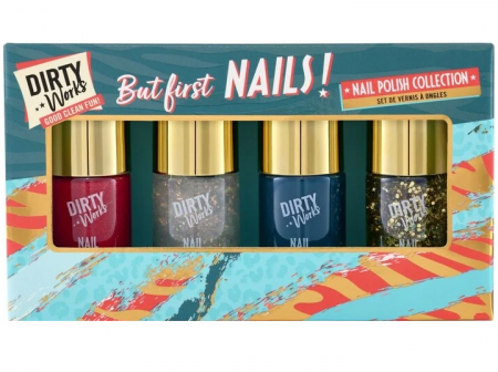 Produse ingrijire personala si cosmetice - Set cadou Dirty Works, lac de unghii, 4 bucati
