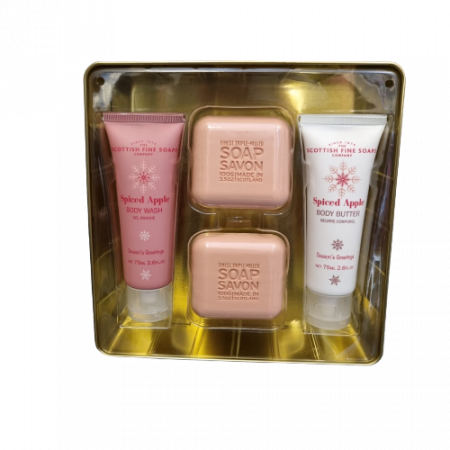 Set cadou, Spiced Apple, 2 x Sapun de corp 100 g, Gel de dus 75 ml, Unt de corp 75 ml [1]