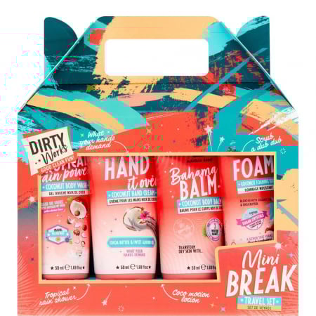 Seturi cosmetice pentru Ea - Set cosmetice Travel, crema de maini, gel de dus, exfoliant si unt de corp