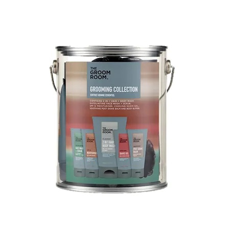 Set Crema de corp Can Gift, Groom Room, 50 ml, Balsam de fata si corp 100 ml, sapun 50 ml, Gel de barbierit 50 ml, After Shave 50 ml si cutie cadou [1]