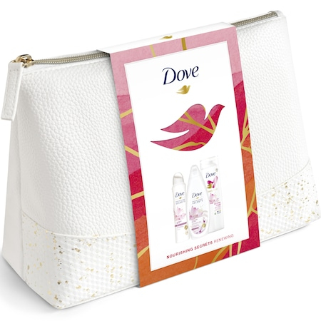Set cadou Dove Nourishing Secrets: Gel de dus 250 ml + Deodorant 150 ml + Lotiune de corp Lotus 250 ml + geanta cadou [1]