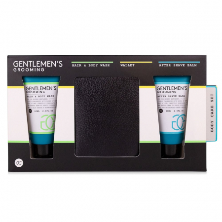 Sapunuri pentru el - Set gel de dus 2 in 1 pentru corp si par 60 ml, after shave 60 ml, si portofel barbatesc