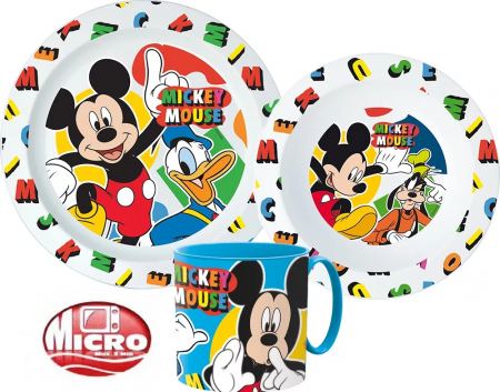 Set mic dejun 3 piese Mickey and friends, microunde [1]