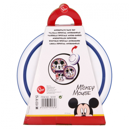 Set mic dejun 3 piese Mickey Mouse, It's a Mickey thing, Microunde si Antialunecare [2]