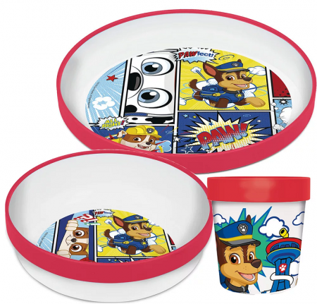 Set mic dejun 3 piese Paw Patrol, Microunde si antialunecare [1]