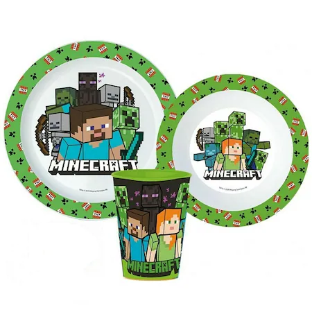 Set mic dejun 3 piese Minecraft, Microunde [0]