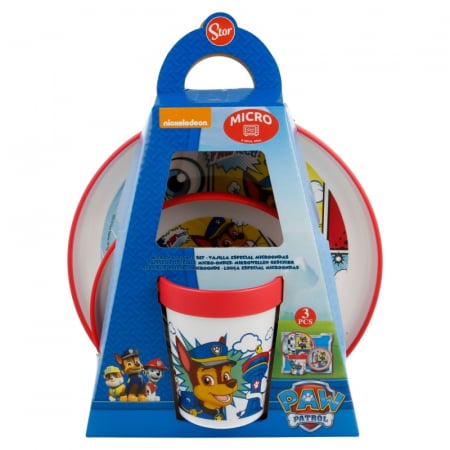 Set mic dejun 3 piese Paw Patrol Comic, Microunde si Antialunecare [1]