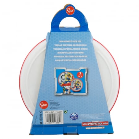 Set mic dejun 3 piese Paw Patrol Comic, Microunde si Antialunecare [2]
