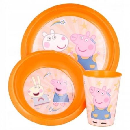 Lumea copiilor - Set mic dejun 3 piese Peppa Pig Kidness Counts