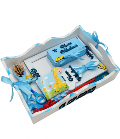 Set prima aniversare baiat – masinute aplicate, 9 piese [1]