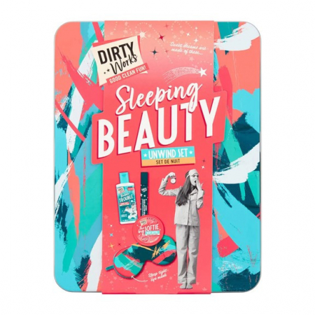 Seturi cosmetice pentru Ea - Set Sleeping Beauty, Dirty Works, Crema de maini 50 ml, Spumant de baie 100 ml, Spray 10 ml