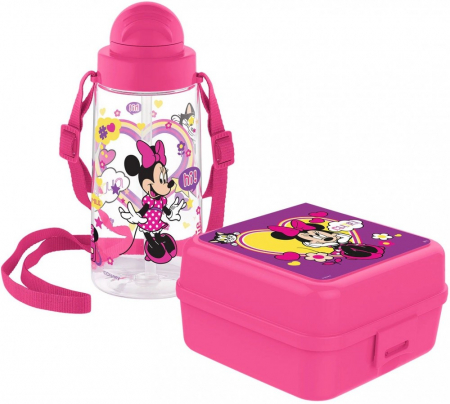 Set Sticla plastic Minnie Mouse 500 ml si cutie sandvis [0]