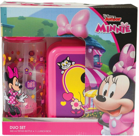 Set Sticla plastic Minnie Mouse 500 ml si cutie sandvis [1]