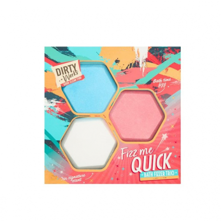 Set Tablete sare de baie, Fizz Me Quick, Dirty Works, 3 x 80g [0]