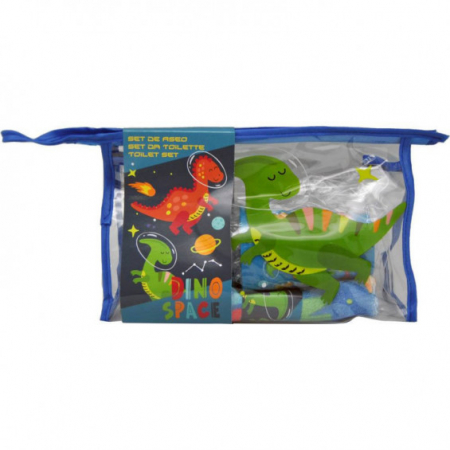 Accesorii ingrijire copii - Set voiaj ingrijire copii, Dino Space, 4 piese