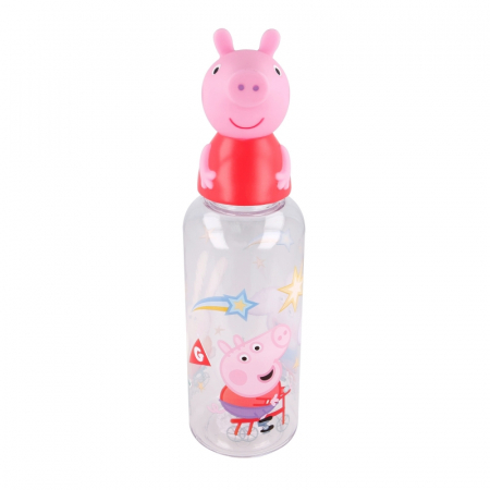 Lumea copiilor - Sticla plastic, Peppa Pig figurina 3D, 560 ml